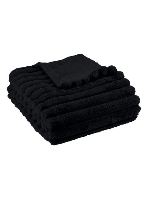 Plaid côtelé uni MOKA - Kiabi