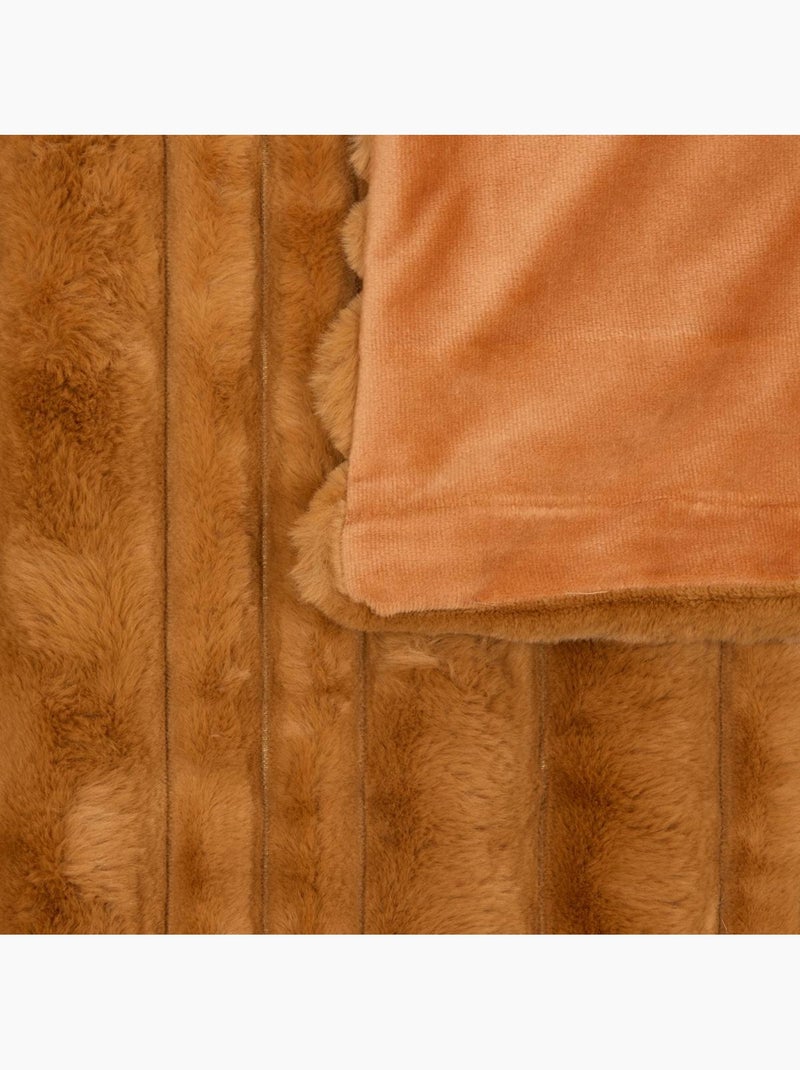 Plaid Coti 120x160cm marron Cognac - Kiabi