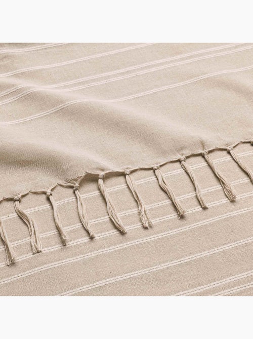 Plaid coton à franges grand format - Kiabi Plaid coton à franges grand format - Kiabi