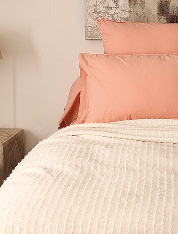 Plaid coton et lin mélangés ETRETAT naturel