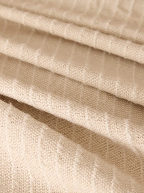 Plaid coton et lin mélangés ETRETAT naturel - Kiabi Plaid coton et lin mélangés ETRETAT naturel - Kiabi