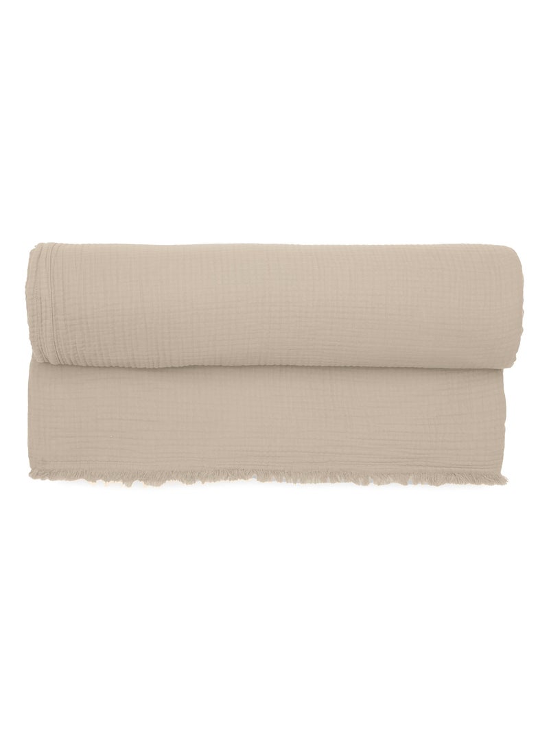 Plaid coton PAROS Beige foncé - Kiabi