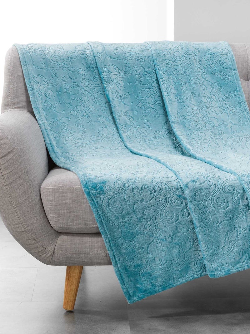 Plaid Couverture Flanelle Collection Baroco Kaki - Kiabi