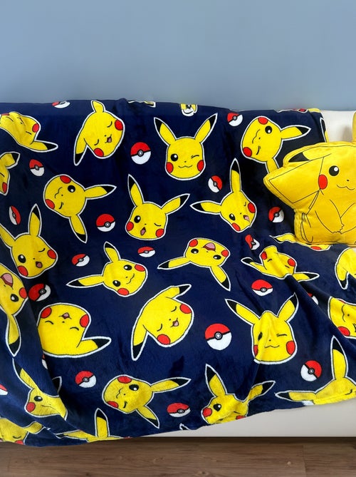 Plaid cuddle imprimé 'Pikachu' - Kiabi