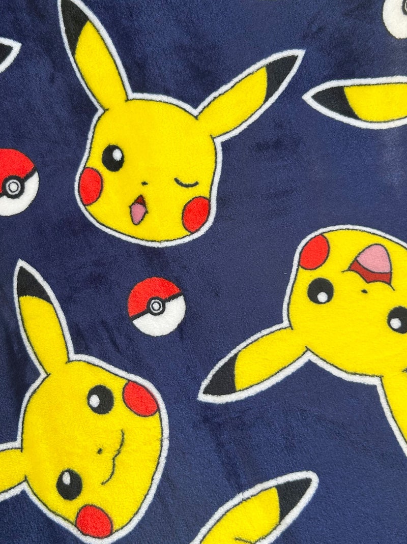 Plaid cuddle imprimé 'Pikachu' Bleu - Kiabi