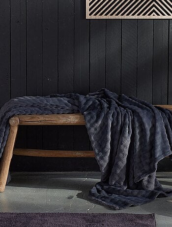 Plaid damier uni BIEN AU CHAUD