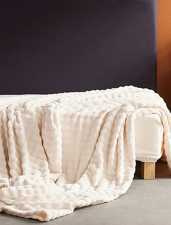 Plaid damier uni MATCHA