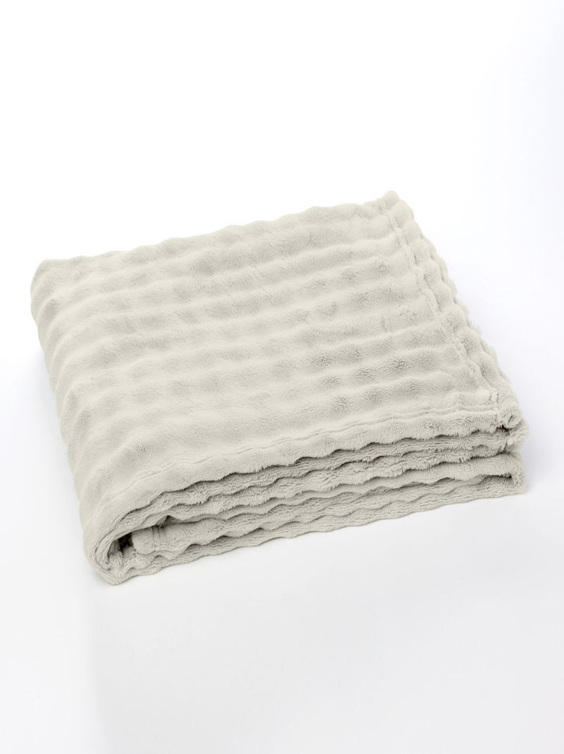 Plaid damier uni MATCHA Blanc - Kiabi