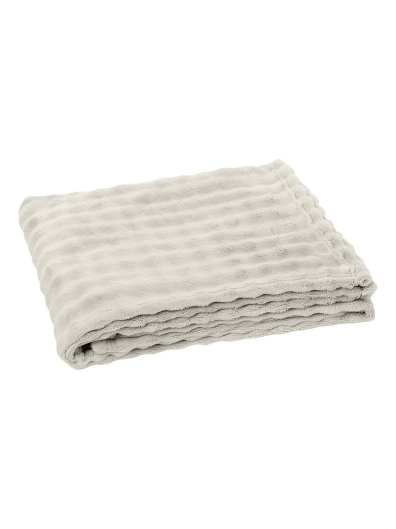 Plaid damier uni MATCHA Blanc - Kiabi