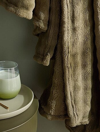 Plaid damier uni MATCHA