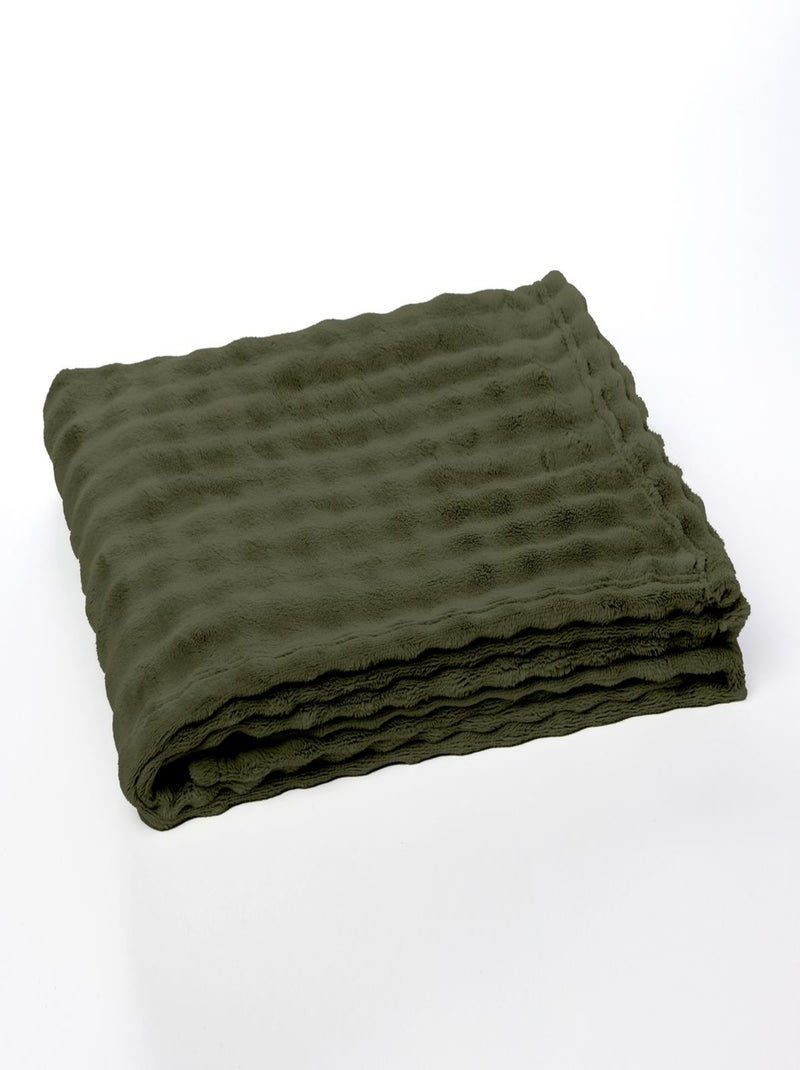 Plaid damier uni MATCHA Vert - Kiabi