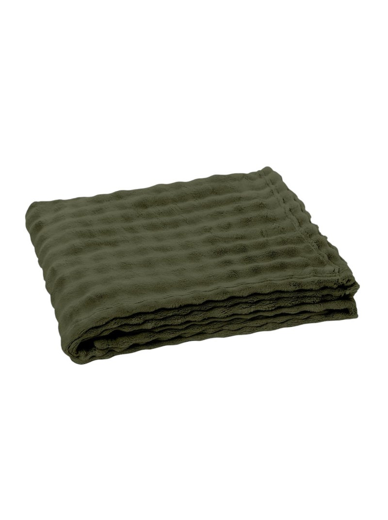 Plaid damier uni MATCHA Vert - Kiabi
