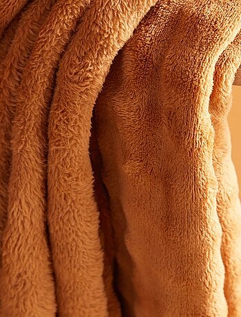 Plaid damier uni MOKA