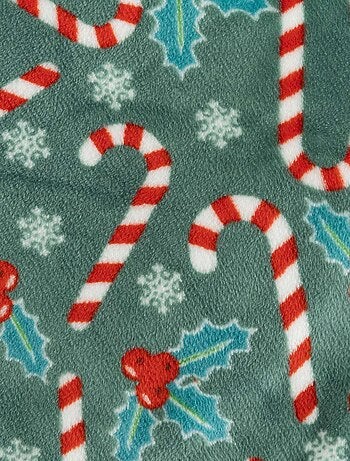 Plaid de Noël motif houx