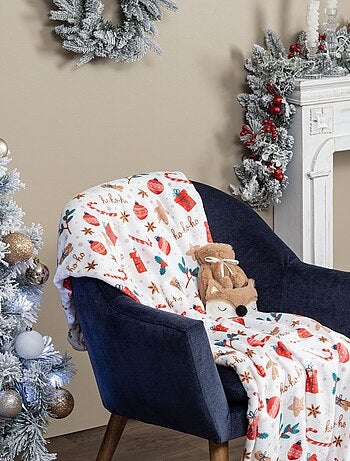 Plaid de Noël motif pain d'épice