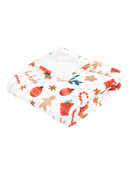 Plaid de Noël motif pain d'épice - Kiabi