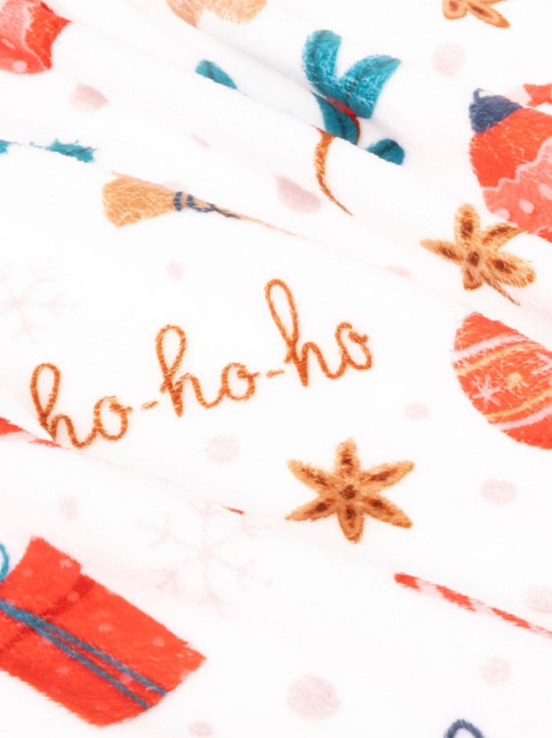 Plaid de Noël motif pain d'épice Blanc - Kiabi
