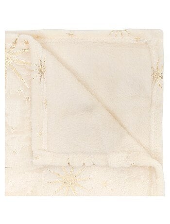 Plaid de Noël motifs étoiles dorées