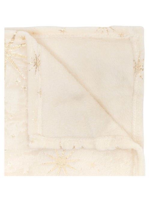 Plaid de Noël motifs étoiles dorées - Kiabi Plaid de Noël motifs étoiles dorées - Kiabi