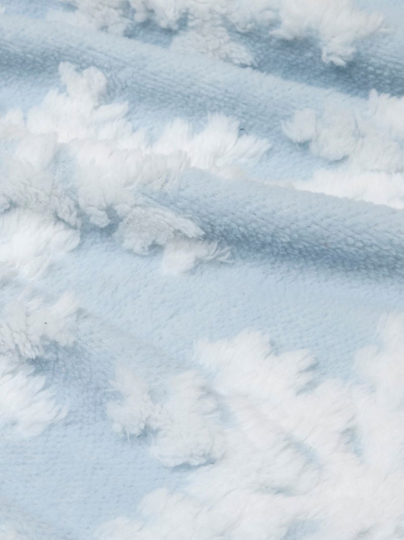 Plaid de Noël motifs flocons Bleu - Kiabi