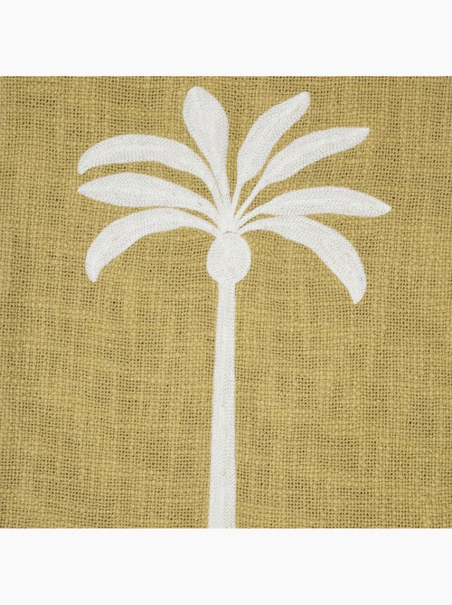 Plaid décoratif motif palmier esprit exotique - Kiabi