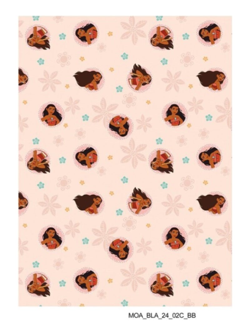 Plaid Disney Vaiana 110 cm x 150 cm Multicolore - Kiabi