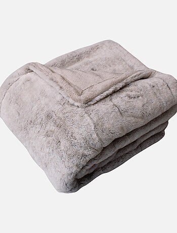 Plaid doublé en imitation fourrure