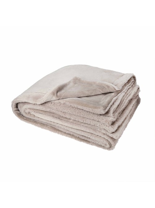 Plaid Double Face Imitation Fourrure et Polaire - Kiabi