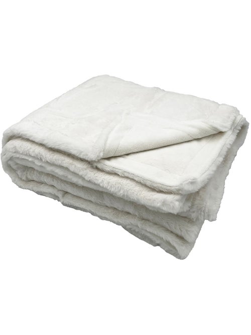 Plaid Double Face Imitation Fourrure et Polaire - Kiabi