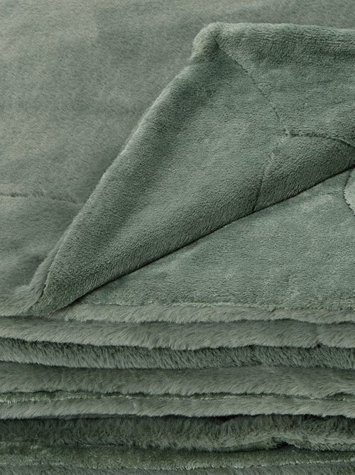 Plaid Double Face Imitation Fourrure et Polaire - Kiabi