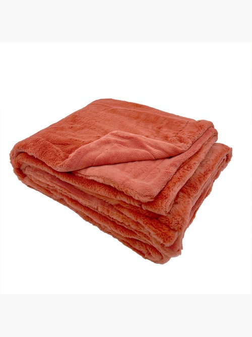 Plaid Double Face Imitation Fourrure et Polaire - Kiabi