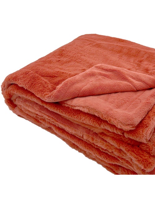 Plaid Double Face Imitation Fourrure et Polaire - Kiabi