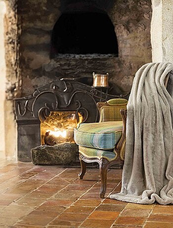 Plaid Double Face Imitation Fourrure et Polaire