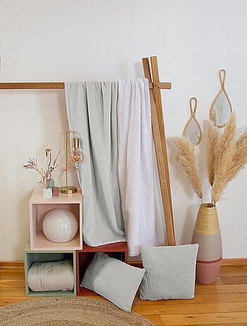 Plaid double gaze de coton et polyester GAZ & SHERPA