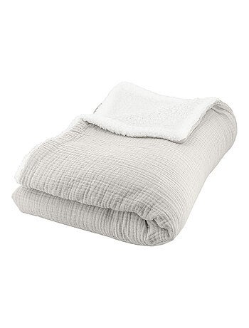 Plaid double gaze de coton et polyester GAZ & SHERPA