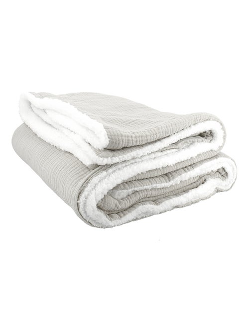 Plaid double gaze de coton et polyester GAZ & SHERPA - Kiabi