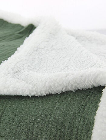 Plaid double gaze de coton et polyester GAZ & SHERPA