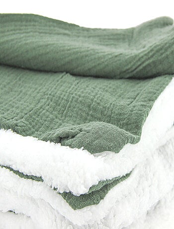 Plaid double gaze de coton et polyester GAZ & SHERPA