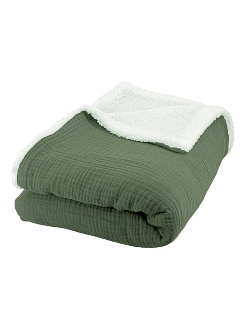 Plaid double gaze de coton et polyester GAZ & SHERPA - Kiabi Plaid double gaze de coton et polyester GAZ & SHERPA - Kiabi
