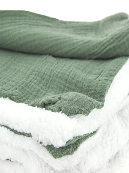Plaid double gaze de coton et polyester GAZ & SHERPA - Kiabi Plaid double gaze de coton et polyester GAZ & SHERPA - Kiabi