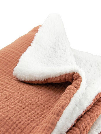 Plaid double gaze de coton et polyester GAZ & SHERPA