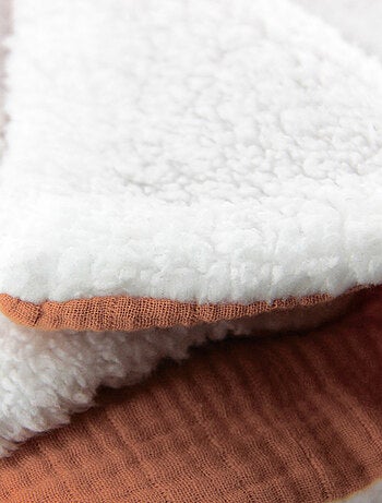 Plaid double gaze de coton et polyester GAZ & SHERPA