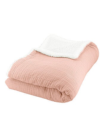 Plaid double gaze de coton et polyester GAZ & SHERPA