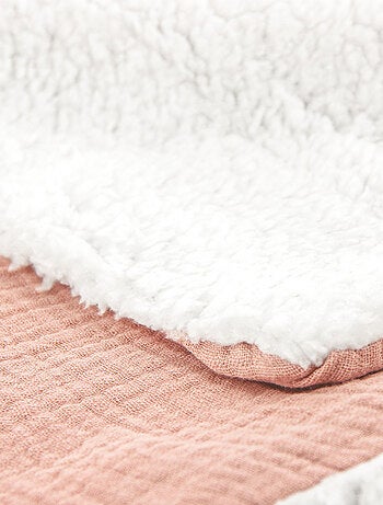 Plaid double gaze de coton et polyester GAZ & SHERPA