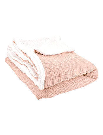 Plaid double gaze de coton et polyester GAZ & SHERPA