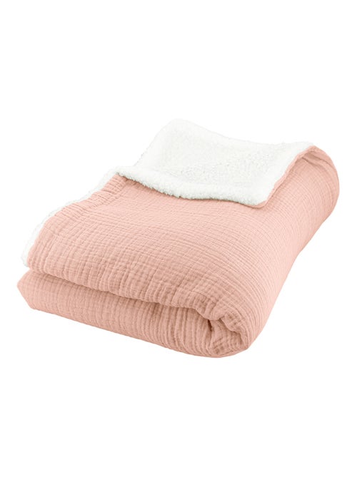 Plaid double gaze de coton et polyester GAZ & SHERPA - Kiabi