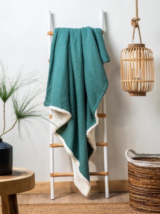 Plaid double gaze effet moutonné 'Deko&co'
