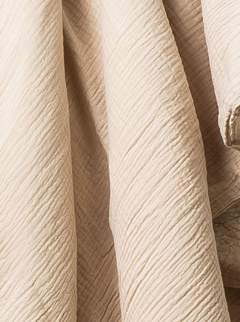 Plaid double gaze sherpa 'Deko&co' Beige - Kiabi
