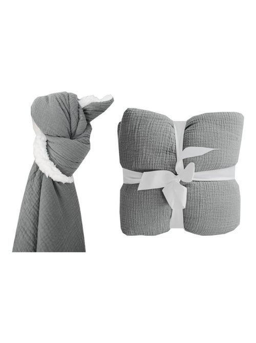 Plaid double gaze sherpa 'Deko&co' - Kiabi Plaid double gaze sherpa 'Deko&co' - Kiabi