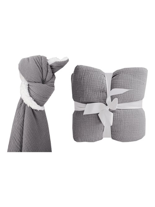 Plaid double gaze sherpa 'Deko&co' - Kiabi Plaid double gaze sherpa 'Deko&co' - Kiabi